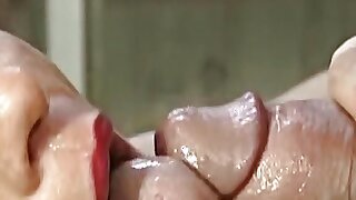 Redhead German lady gets her wet holes pounded by a thick cock